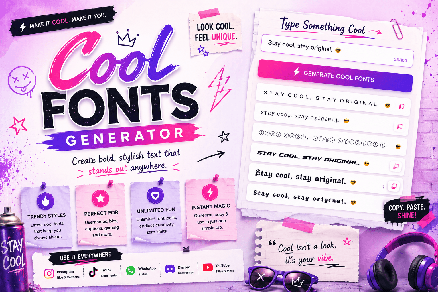 Cool Fonts preview