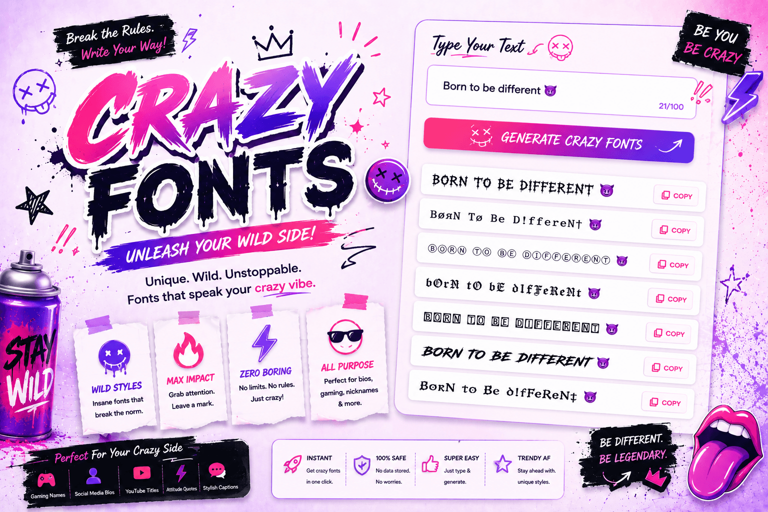 Crazy Fonts preview