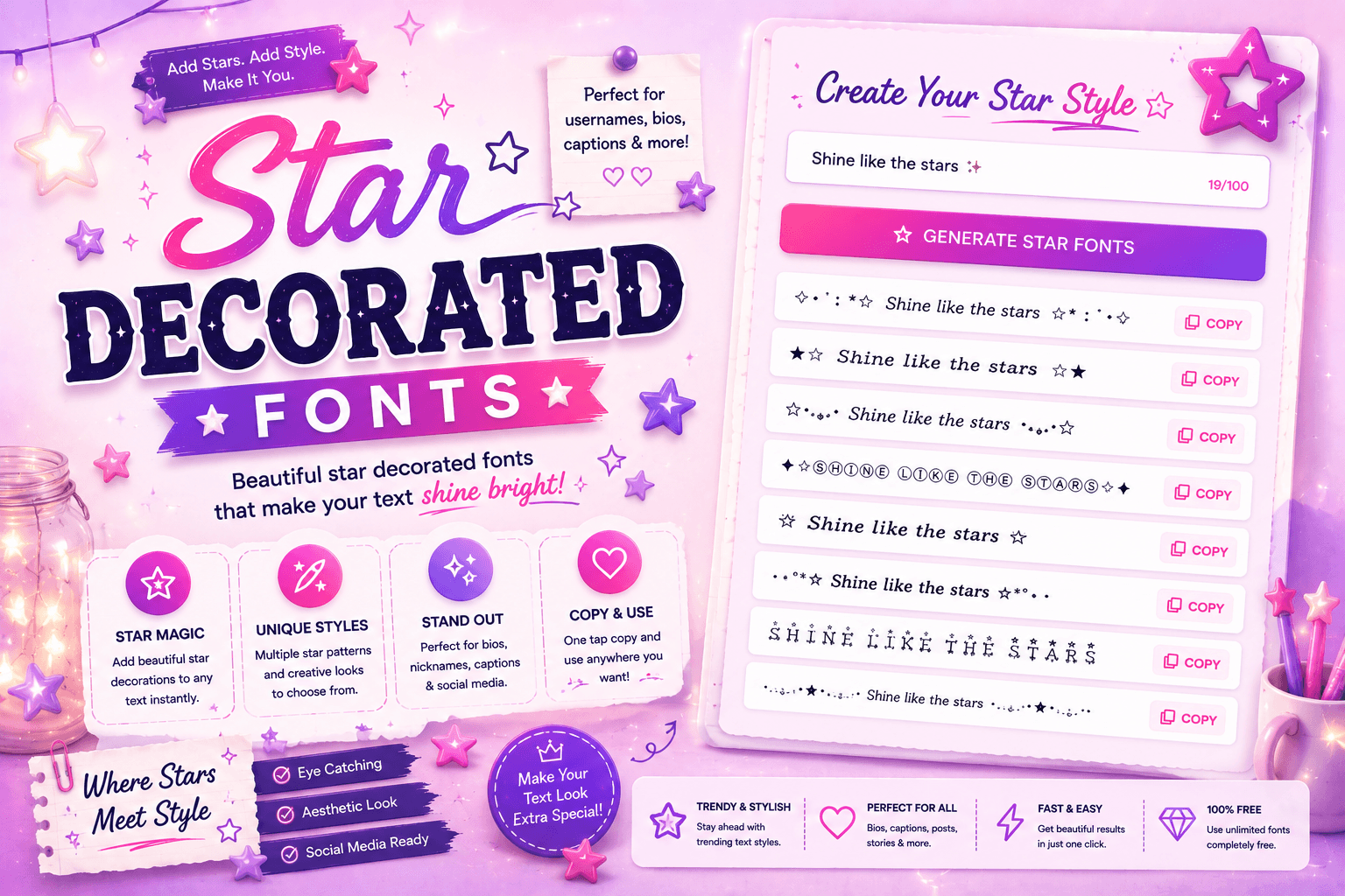 Star Decorated Fonts preview