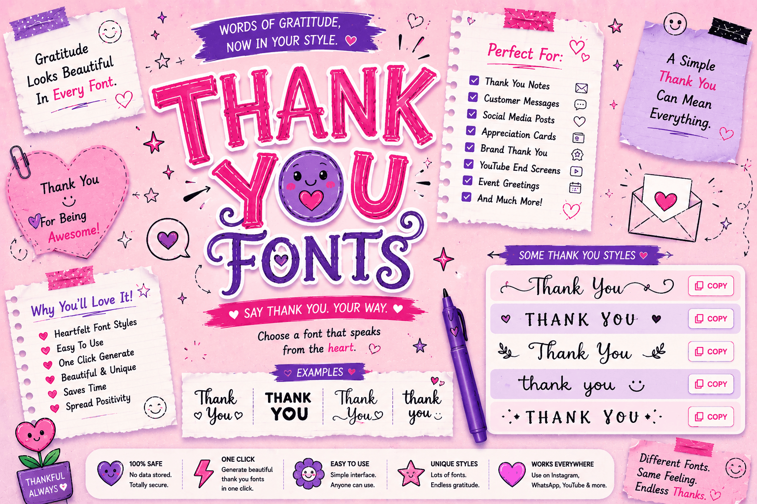Thank You Fonts preview