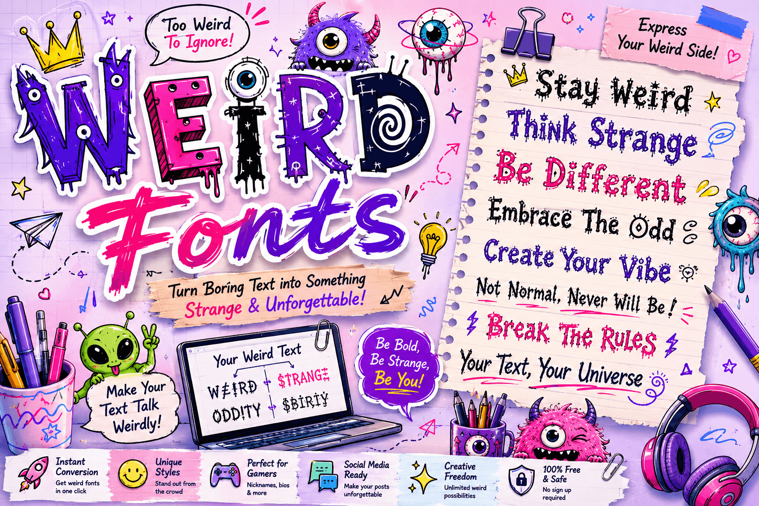 Weird Fonts preview
